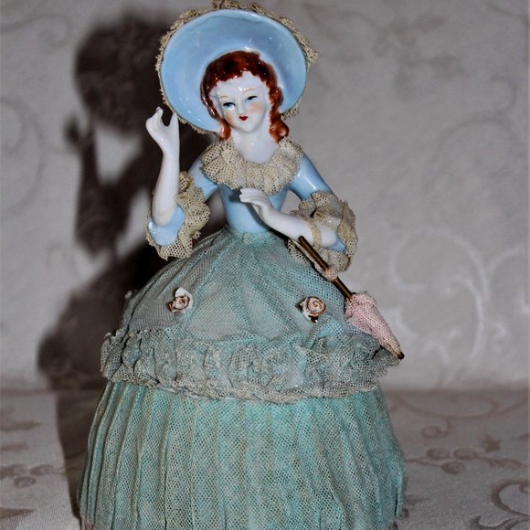 Vintage Porcelain Doll | Trinket Dish - Picture 1 of 9